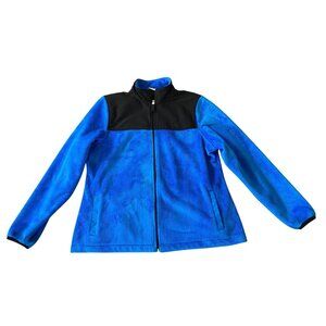 Fila Sport Blue & Black Full-Zip Fleece Jacket Full Zip XL